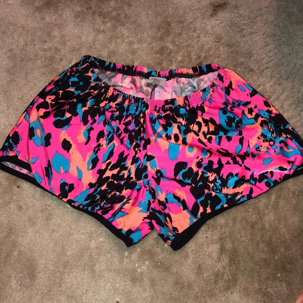 Cruz 6x Hot pink, blue & black silky jogger short